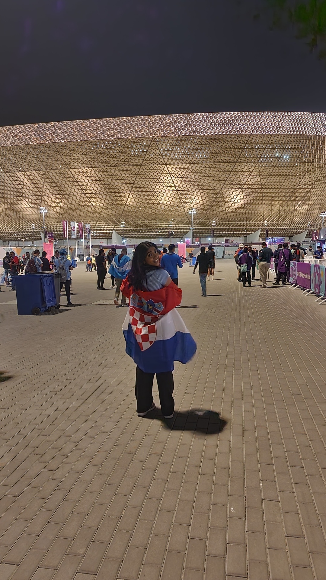 At the World Cup stadium in Qatar