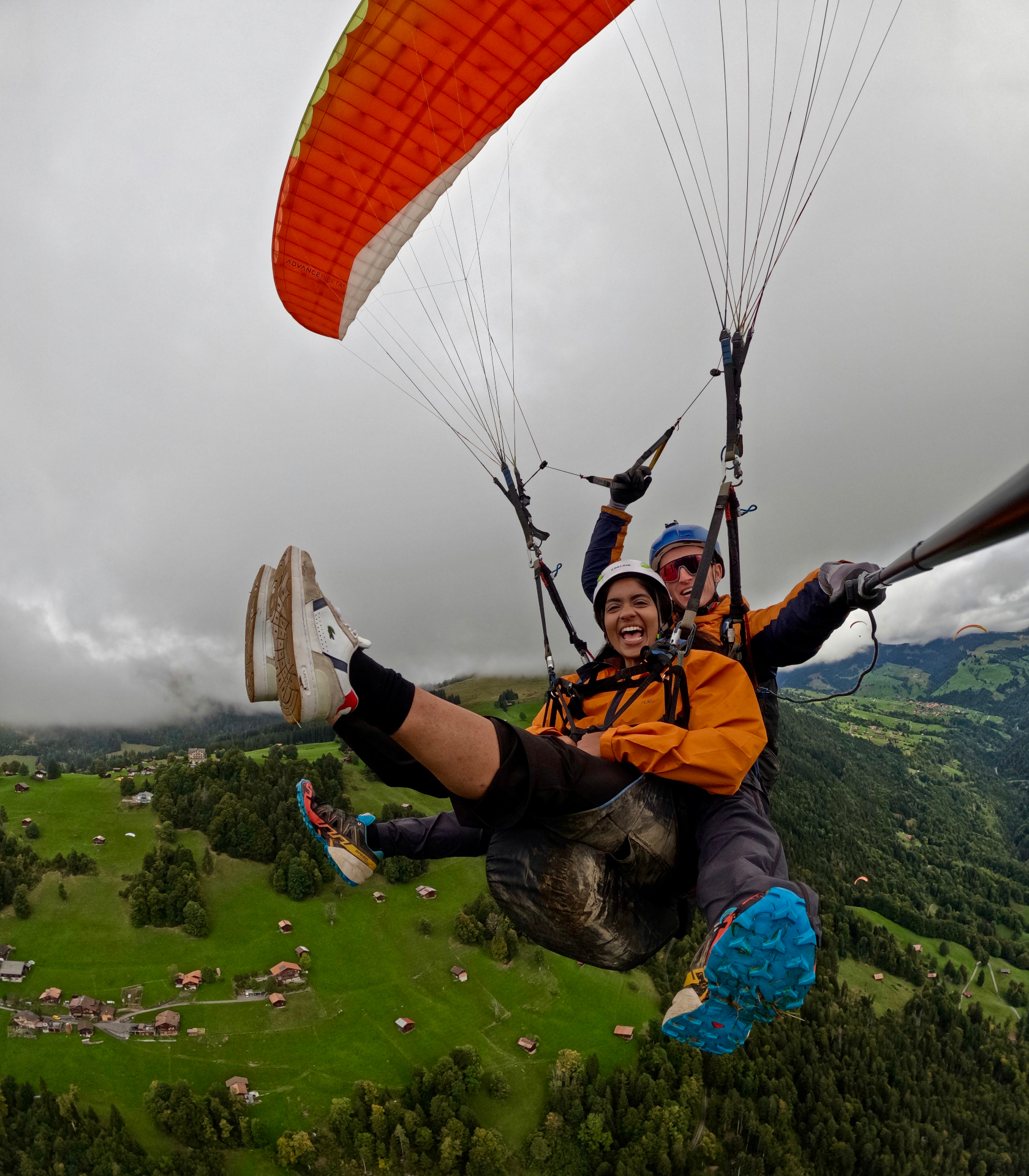 Paragliding in the Swiss Alps